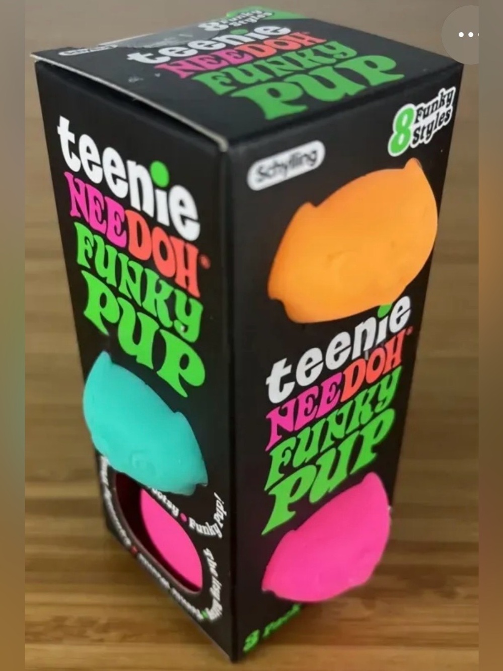 Teenie NeeDoh Funky Pup Kids Toy - Multicolor (Pink, Orange, Teal)